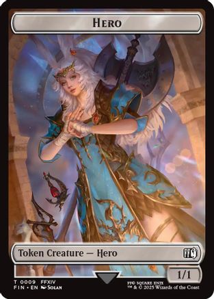 Hero (0009) // Treasure (0023) Double-Sided Token (FIN-9 // 23) [FINAL FANTASY]