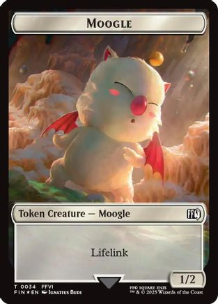 Moogle (0034) // Treasure (0036) Double-Sided Token (Surge Foil) (FIN-34 // 36) [FINAL FANTASY] Foil