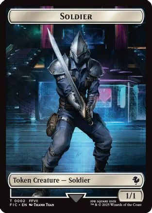 Soldier // Rebel Double-Sided Token (FIC-2 // 7) [Commander: FINAL FANTASY]