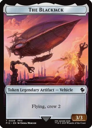 The Blackjack // The Monarch Double-Sided Token (Surge Foil) (FIC-8 // 11) [Commander: FINAL FANTASY] Foil