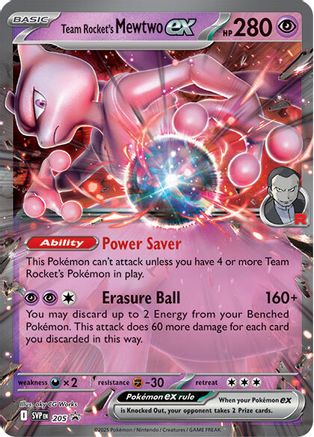 Team Rocket's Mewtwo ex (205) [SV Scarlet & Violet Promo Cards] Holofoil - Promo
