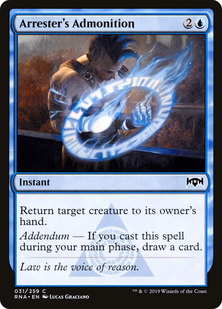 Arrester's Admonition (RNA-031) [Ravnica Allegiance] Foil
