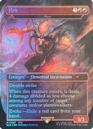 Ifrit - Fury (Rainbow Foil) (SLD-7007) [Secret Lair Drop Series] Foil