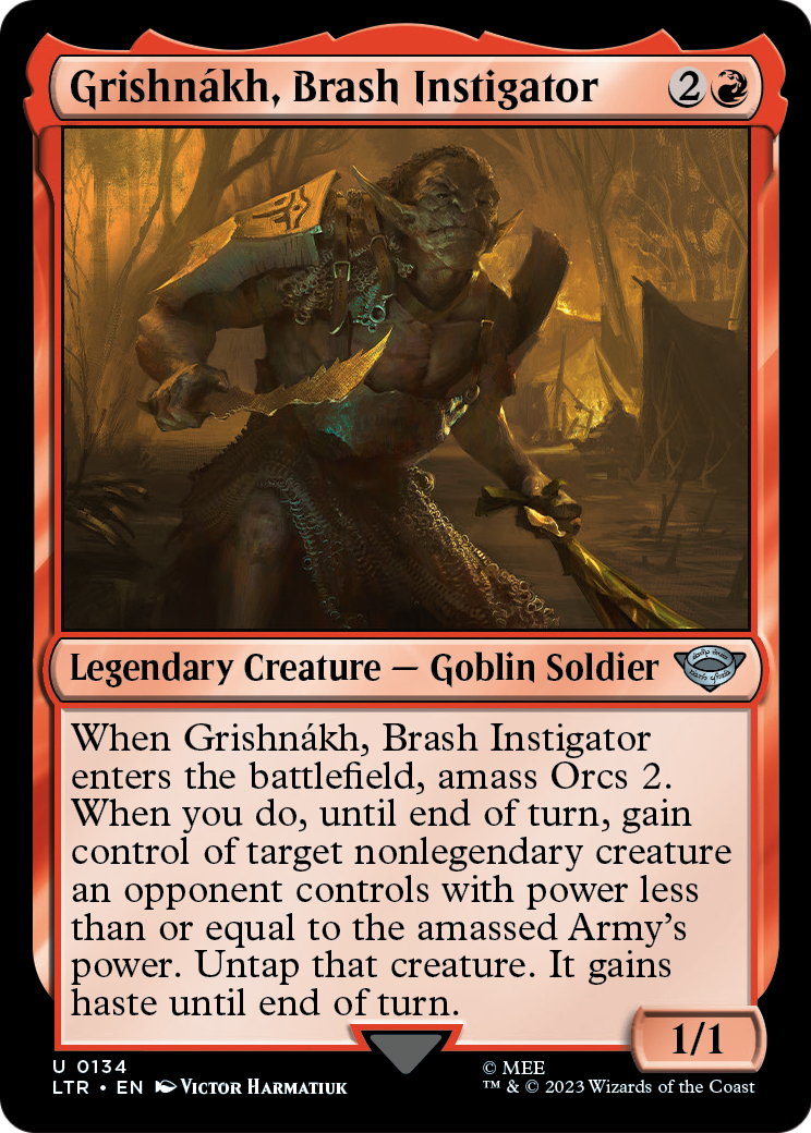 Grishnakh, Brash Instigator (LTR-134) [The Lord of the Rings: Tales of Middle-earth] Foil