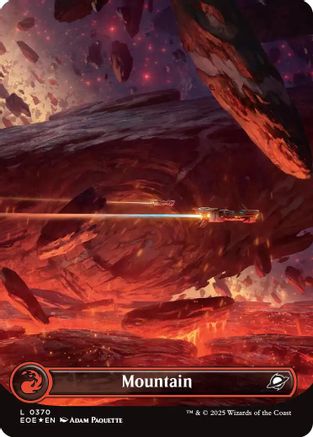 Mountain (EOE-370) (Borderless) (Galaxy Foil) [Edge of Eternities] Foil