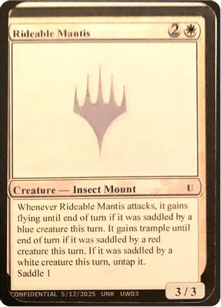 Rideable Mantis [Un-Known Event Playtest Cards]