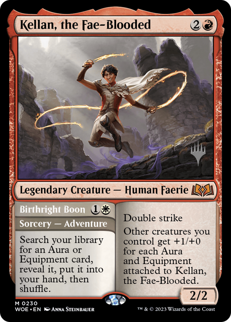 Kellan, the Fae-Blooded (PPWOE-230) [Promo Pack: Wilds of Eldraine Promos] Foil