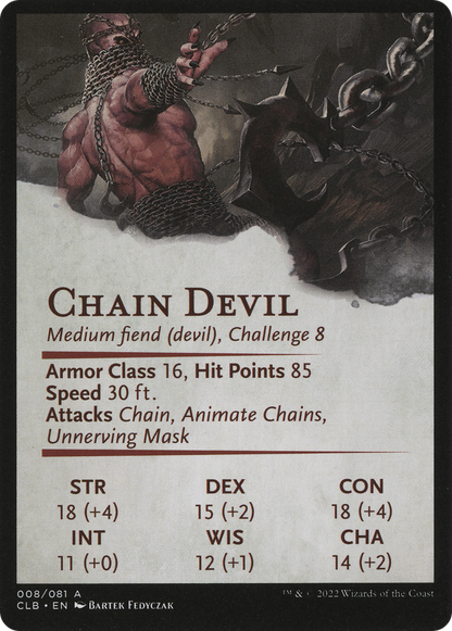 Chain Devil // Chain Devil (ACLB-008) (Borderless) [Battle for Baldur's Gate Art Series]