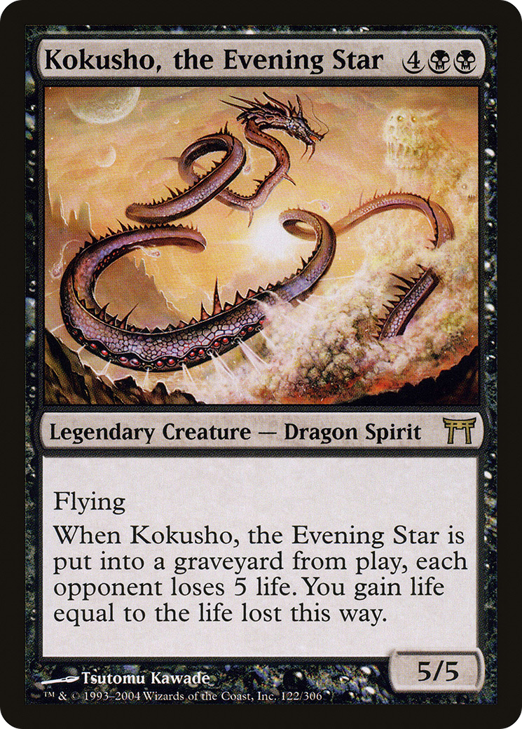 Kokusho, the Evening Star (CHK-122) [Champions of Kamigawa] Foil