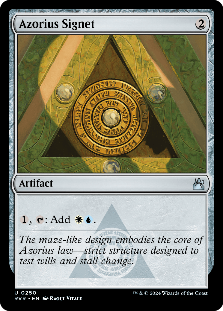 Azorius Signet (RVR-250) [Ravnica Remastered] Foil