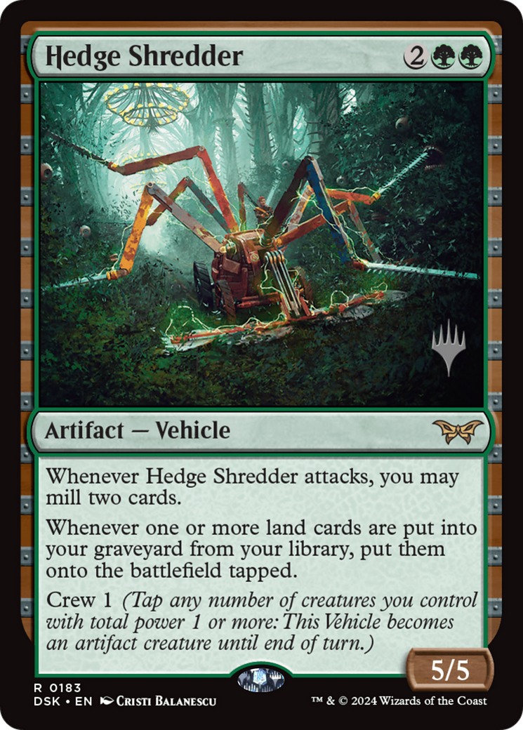 Hedge Shredder (PPDSK-183) [Promo Pack: Duskmourn: House of Horror Promos] Foil