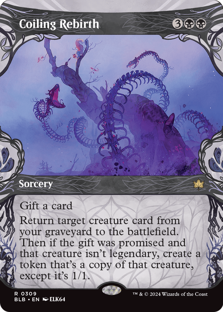 Coiling Rebirth (Showcase) (BLB-309) (Borderless) [Bloomburrow] Foil
