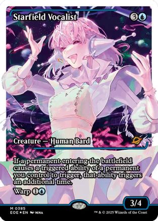 Starfield Vocalist (Showcase) (Fracture Foil) (EOE-385) [Edge of Eternities] Foil
