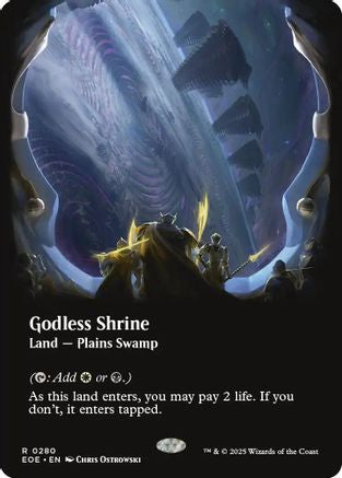 Godless Shrine (Borderless) (EOE-280) [Edge of Eternities] Foil