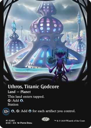 Uthros, Titanic Godcore (Borderless) (EOE-285) [Edge of Eternities] Foil