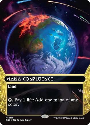 Mana Confluence (EOS-115) (Borderless) (Galaxy Foil) [Edge of Eternities: Stellar Sights] Foil