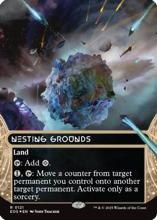 Nesting Grounds (EOS-121) (Borderless) (Galaxy Foil) [Edge of Eternities: Stellar Sights] Foil