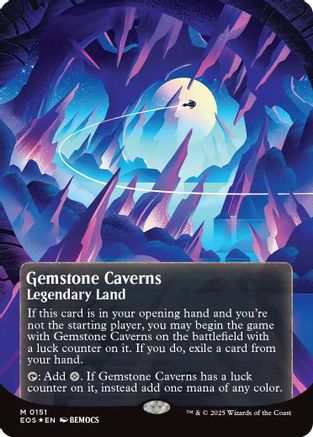 Gemstone Caverns (EOS-151) (Borderless) (Galaxy Foil) [Edge of Eternities: Stellar Sights] Foil