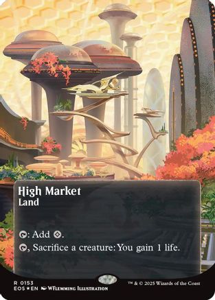 High Market (EOS-153) (Borderless) (Galaxy Foil) [Edge of Eternities: Stellar Sights] Foil