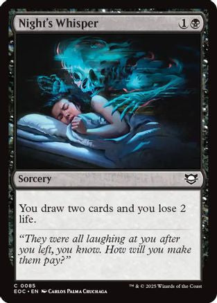 Night's Whisper (EOC-085) [Commander: Edge of Eternities]