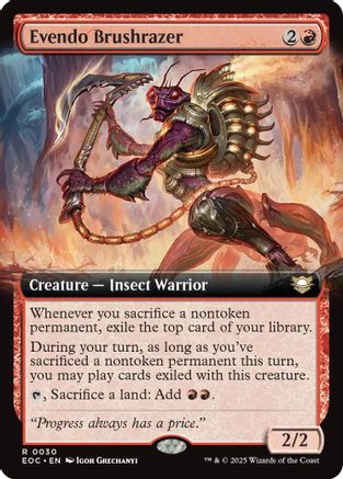 Evendo Brushrazer (Extended Art) (EOC-030) [Commander: Edge of Eternities]