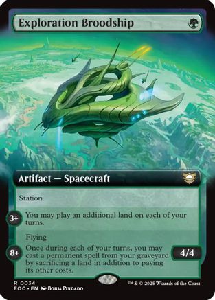 Exploration Broodship (Extended Art) (EOC-034) [Commander: Edge of Eternities]