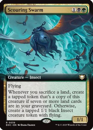 Scouring Swarm (Extended Art) (EOC-036) [Commander: Edge of Eternities]