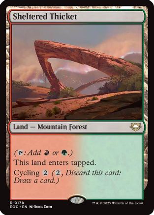 Sheltered Thicket (EOC-178) [Commander: Edge of Eternities]