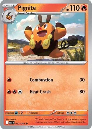 Pignite (012) [SV White Flare] Reverse Holofoil - Common