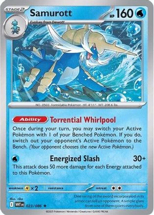 Samurott (023) [SV White Flare] Holofoil - Rare