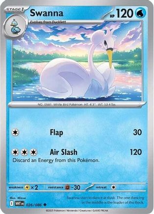 Swanna (026) [SV White Flare] - Uncommon