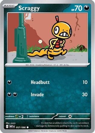 Scraggy (057) [SV White Flare] - Common