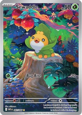 Sewaddle (087/086) [SV White Flare] Holofoil - Illustration Rare