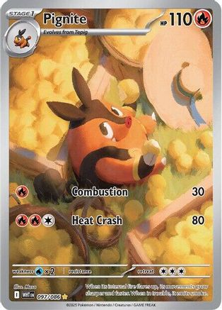 Pignite (097/086) [SV White Flare] Holofoil - Illustration Rare