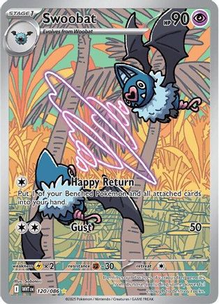 Swoobat (120/086) [SV White Flare] Holofoil - Illustration Rare