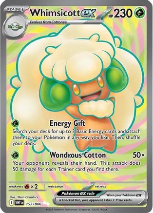 Whimsicott ex (157/086) [SV White Flare] Holofoil - Ultra Rare