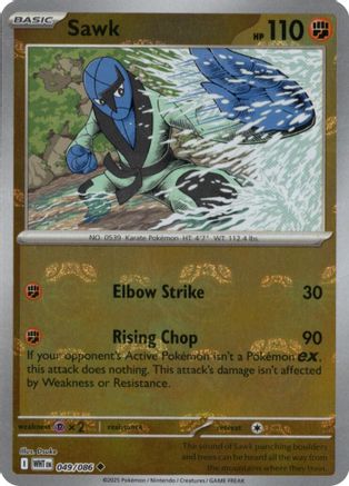 Sawk (Master Ball Pattern) (049) [SV White Flare] Holofoil - Uncommon