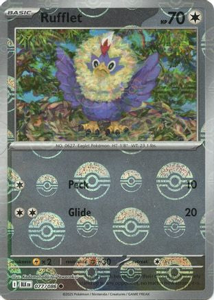 Rufflet (Poke Ball Pattern) (077) [SV Black Bolt] Holofoil - Common