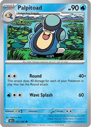 Palpitoad (020) [SV Black Bolt] - Common
