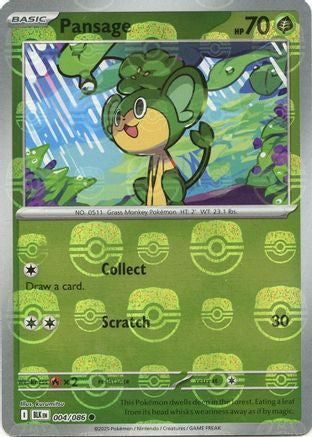 Pansage (Master Ball Pattern) (004) [SV Black Bolt] Holofoil - Common