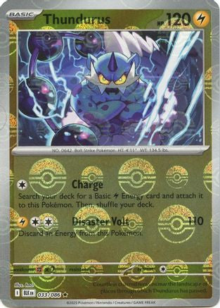 Thundurus (Poke Ball Pattern) (033) [SV Black Bolt] Holofoil - Rare