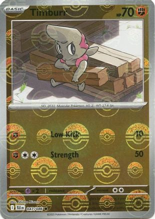 Timburr (Poke Ball Pattern) (047) [SV Black Bolt] Holofoil - Common