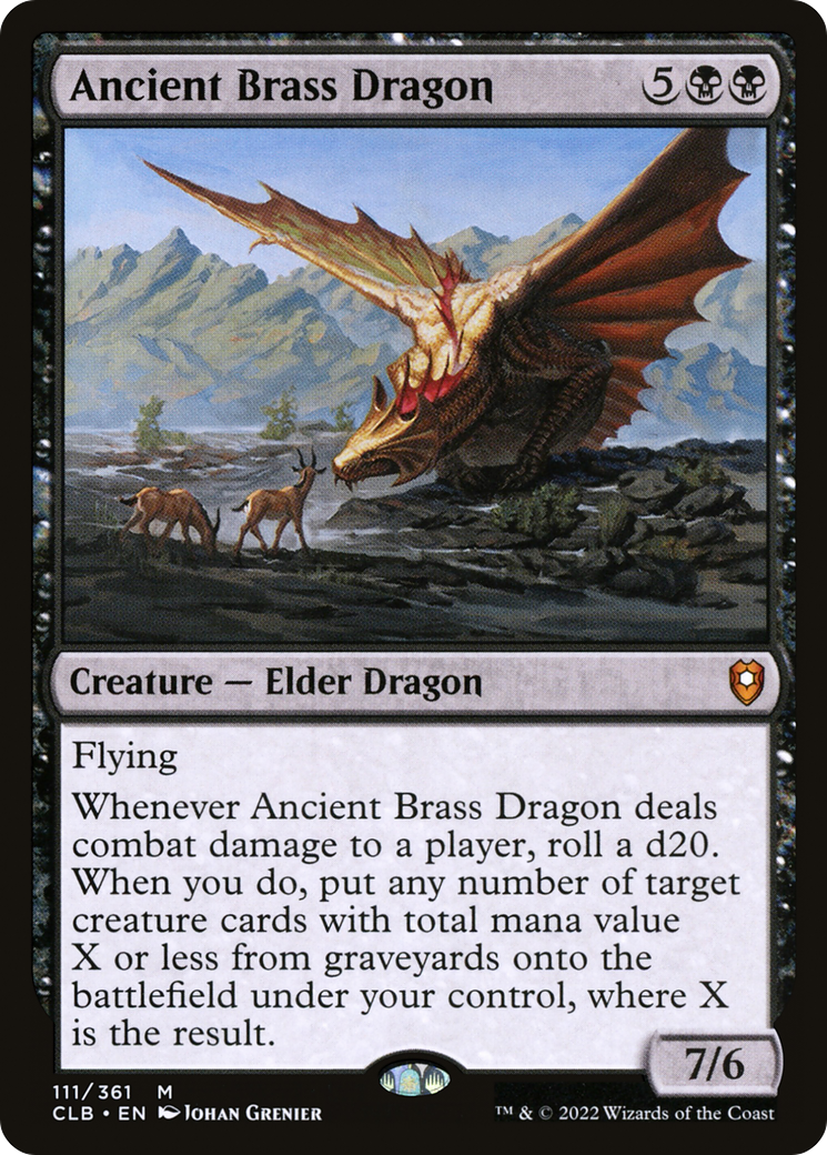 Ancient Brass Dragon (CLB-111) [Commander Legends: Battle for Baldur's Gate] Foil