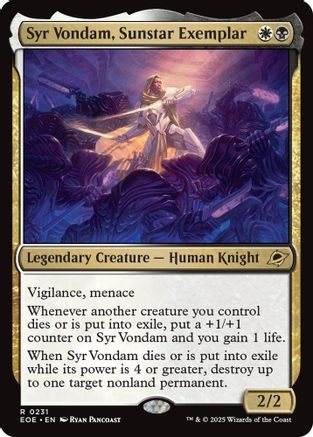 Syr Vondam, Sunstar Exemplar (EOE-231) [Edge of Eternities]