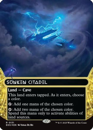 Sunken Citadel (EOS-131) (Borderless) (Galaxy Foil) [Edge of Eternities: Stellar Sights] Foil