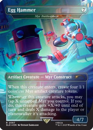 Egg Hammer - Myr Battlesphere (Rainbow Foil) (SLD-2097) [Secret Lair Drop Series] Foil