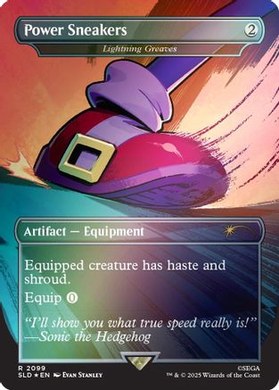 Power Sneakers - Lightning Greaves (Rainbow Foil) (SLD-2099) [Secret Lair Drop Series] Foil