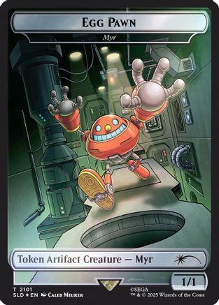 Egg Pawn - Myr Token (Rainbow Foil) (SLD-2101) [Secret Lair Drop Series] Foil
