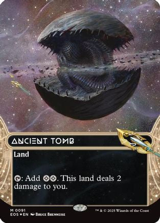 Ancient Tomb (EOS-091) (Borderless) (Galaxy Foil) [Edge of Eternities: Stellar Sights] Foil