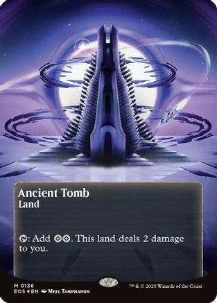 Ancient Tomb (EOS-136) (Borderless) (Galaxy Foil) [Edge of Eternities: Stellar Sights] Foil